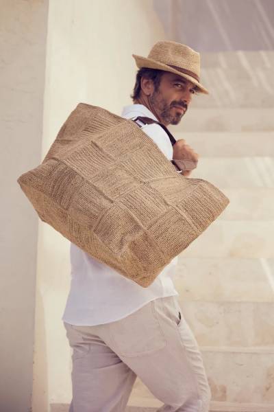 Sac cabas oversize MIRAY IBELIV en raphia naturel – disponible chez Joséphine by Urban Chic à Dieppe 76