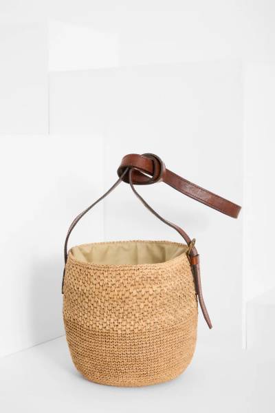 Sac seau MAIKA IBELIV en raphia naturel – disponible chez Joséphine by Urban Chic à Dieppe