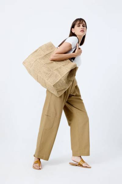 Sac cabas oversize MIRAY IBELIV en raphia naturel – disponible chez Joséphine by Urban Chic à Dieppe en Normandie