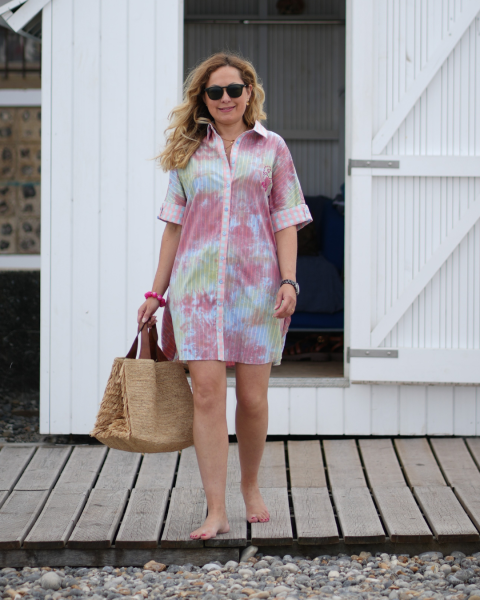 Robe Ylone A rayures orange à Dieppe 