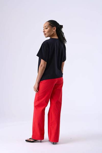 Style décontracté T-shirt Aline pantalon rayé bleu mode printemps été