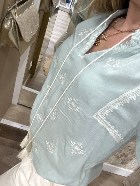 Blouse brodée See U Soon pastel et broderies le charme bohème chic à Dieppe